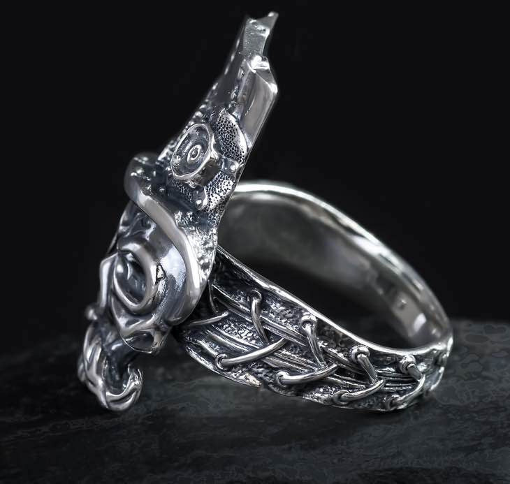 Unisex Steampunk Skull Ring Retro Fashion Alloy Ring With A Unique Skull Design Perfect Gift For Men Or Women