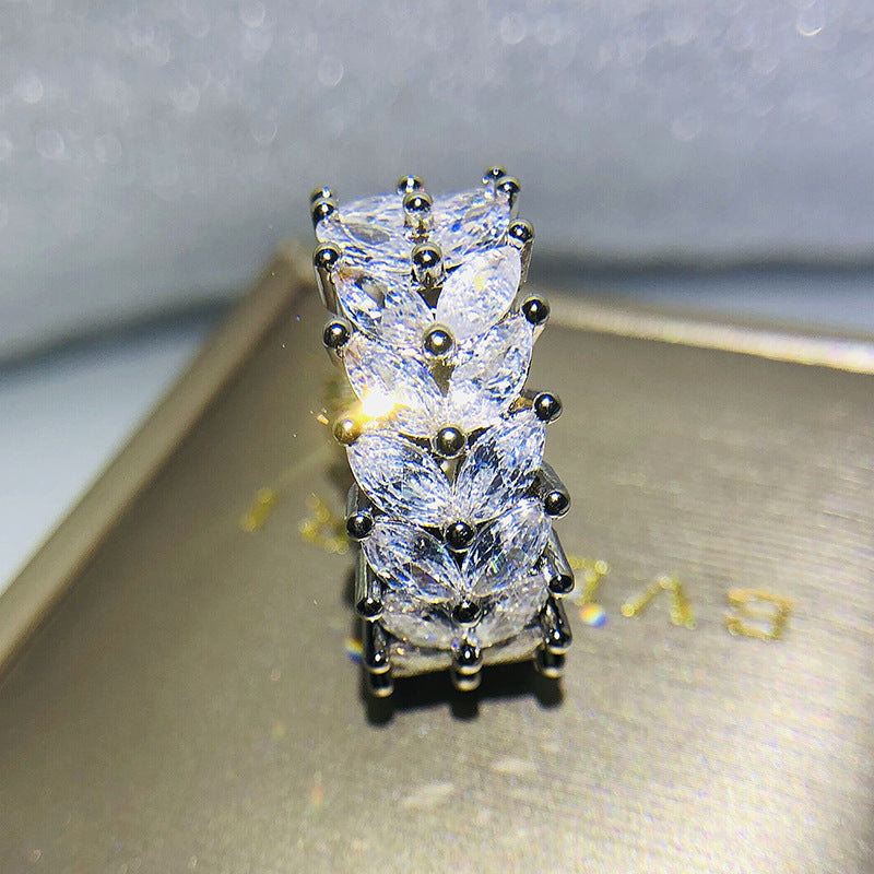 Brass And White Steel Multi Layer Vintage Ring With Geometric Inlay Gemstone For Women Durable Everyday Wear Piece