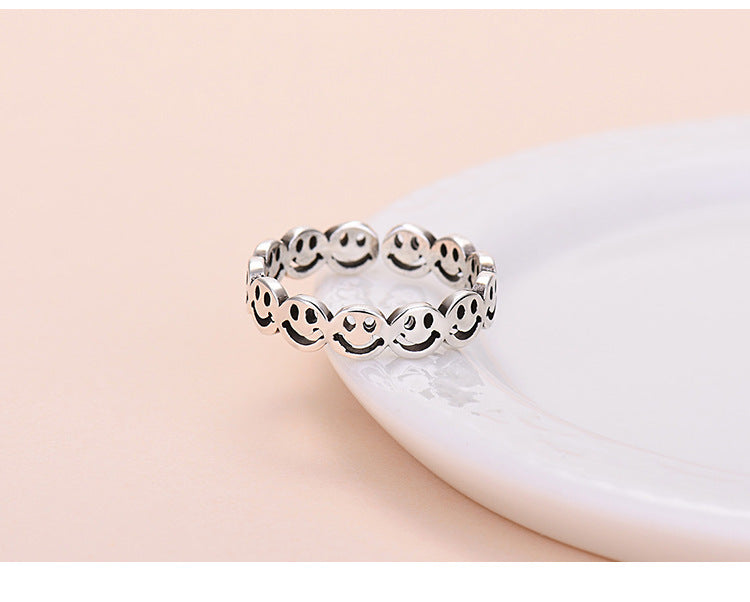 Heart Shape Adjustable Copper Ring For Women With Vintage Silver Plating Finish Perfect For Wedding Gift Ideas