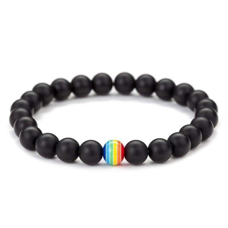 Unisex Frosted White Pine Natural Stone Beaded Bracelet 8mm Beads 19cm Lengthy Fashion Jewelry Gift For Adults