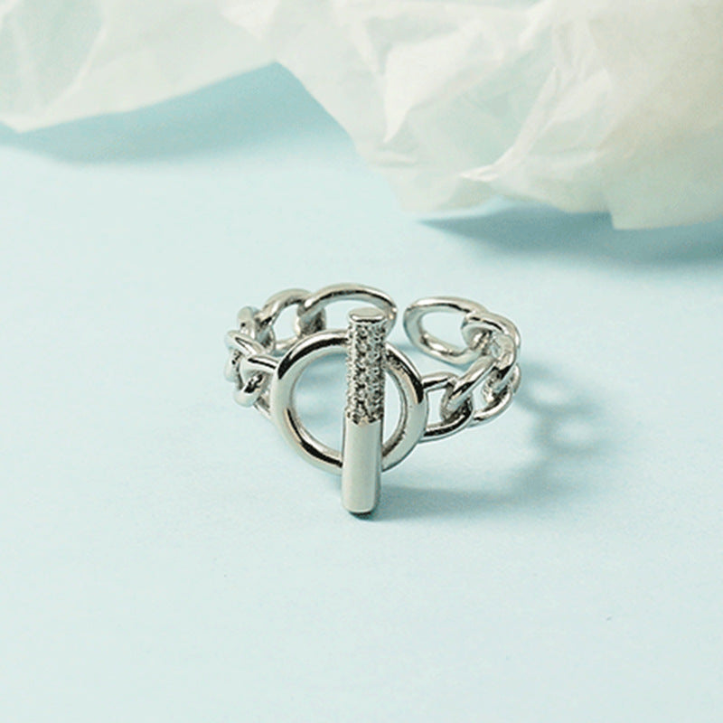 Adjustable Copper Ring Fashion Twist Open Buckle Jewelry For Women And Girls High Quality Elegant Craft Finish