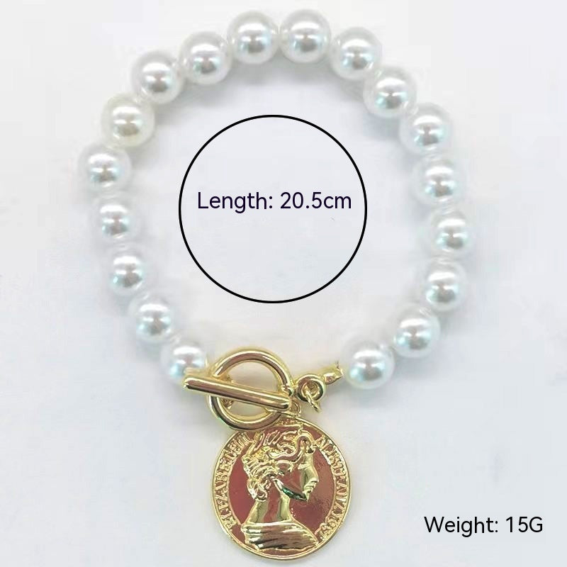 Bohemian Bracelet With Pearl Accents Geometric Shapes