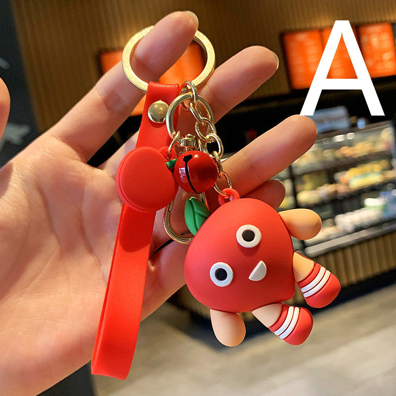 Avocado Keychain Cute Cartoon Fruit 3D PVC Charm Adorable Accessory for Keys Backpacks Bags Decoration Gift Present
