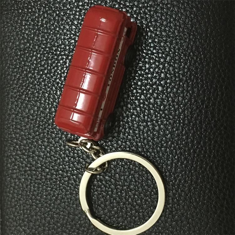 London Double Decker Bus Keychain Metal Zinc Alloy Charm