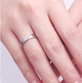 Sterling Silver Couple Rings Diamond Wedding Bands Anniversary Engagement Promise Jewelry Gift for Holidays Birthdays