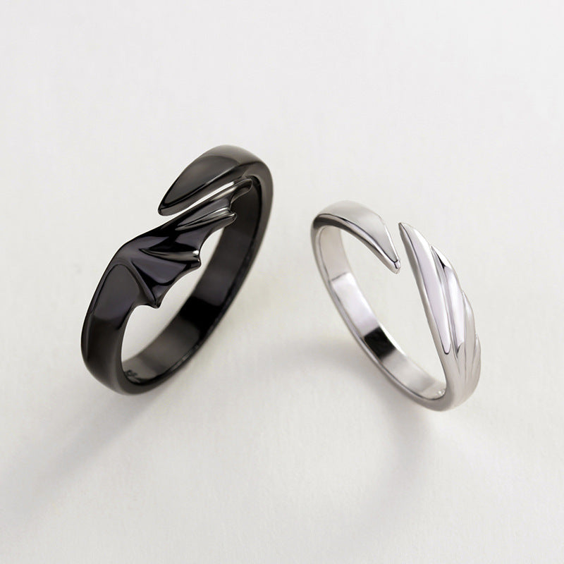 Couple Rings Set 925 Sterling Silver Personalized Matching Rings For Him And Her Adjustable European American