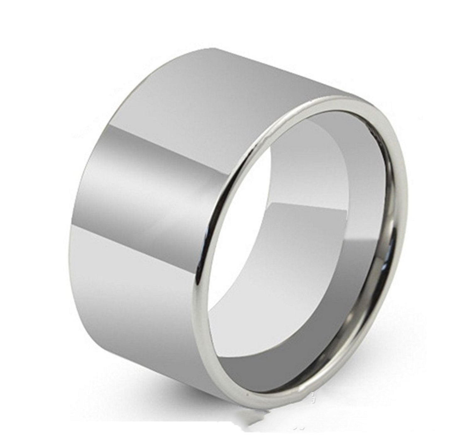 Couple Rings Stainless Steel Band Smooth Inner Surface European Geometric Design Rings For Men And Women Trend