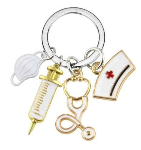 Alloy Keychain With Lock And Key Pattern Metal Key Ring Durable Electroplated For Keys And Bags Everyday Use Accessory