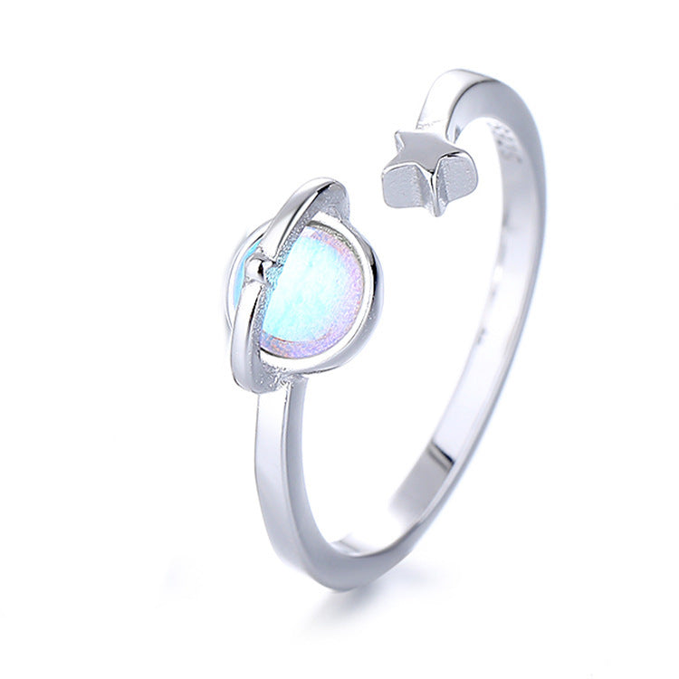 Adjustable Couple Rings For Women And Girls White Copper Rings With Gold Plated Gemstones For Matching Sets Gift Ready