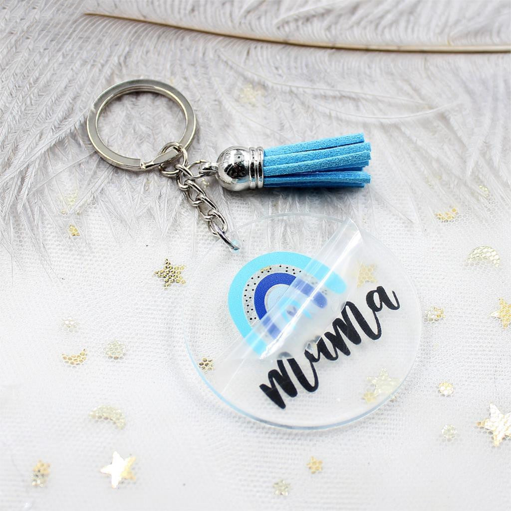 Battery Operated Glitter Keychain With Sparkling Acrylic Design And Durable Plastic Construction For Everyday Use