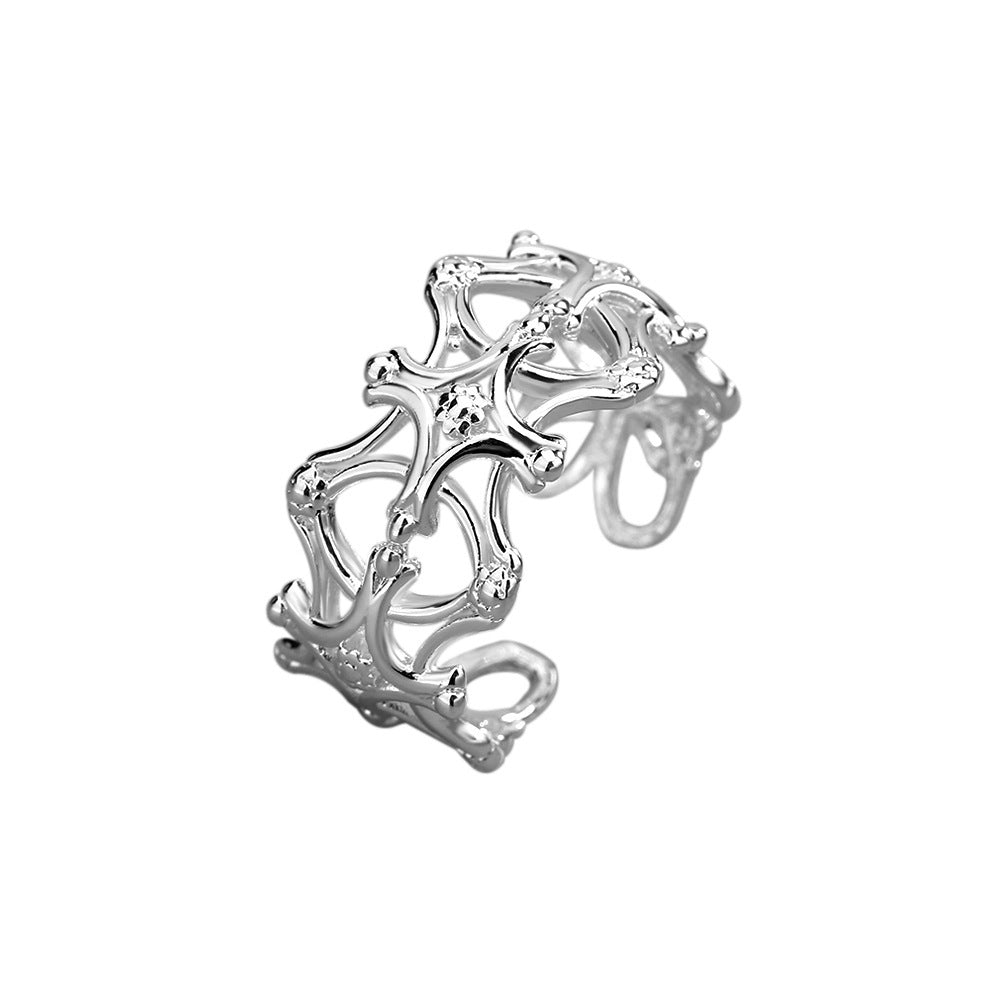 Adjustable Crown Ring For Women And Men Copper Ring With Gold Plated Artificial Gemstones Korean Fashion Trend