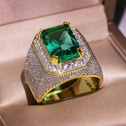 Zircon Ring For Men And Women Type Ring Material Brass White Steel Color KYRA0825 Size 8 9 10 11 12 Daily Wear