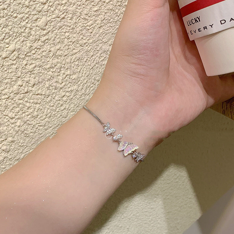 Womens Butterfly Bracelet Elegant Alloy Metal Jewelry