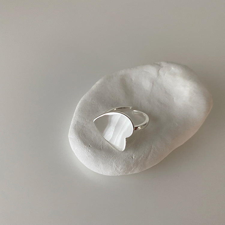 Adjustable Heart Ring Geometric Irregular Element Jewelry