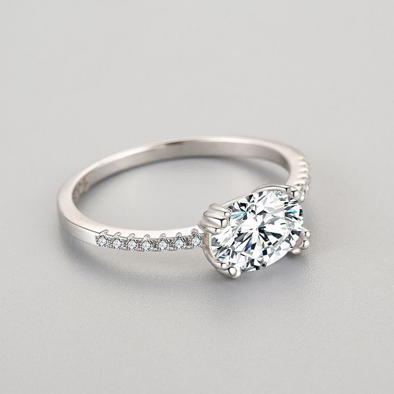 Womens Silver Ring Gold Plated With Artificial Gemstones And Semi Precious Stone Inlay Flower Shaped Core Stone