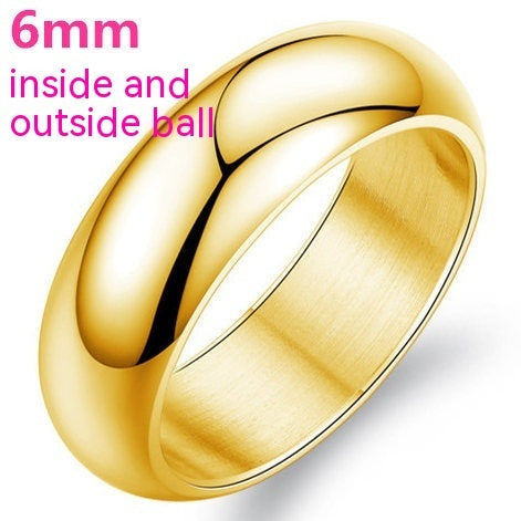 Womens Stainless Steel Ring Electroplated Golden Arc Fashion Jewelry Gift For Her Elegant Accessory Style Chic