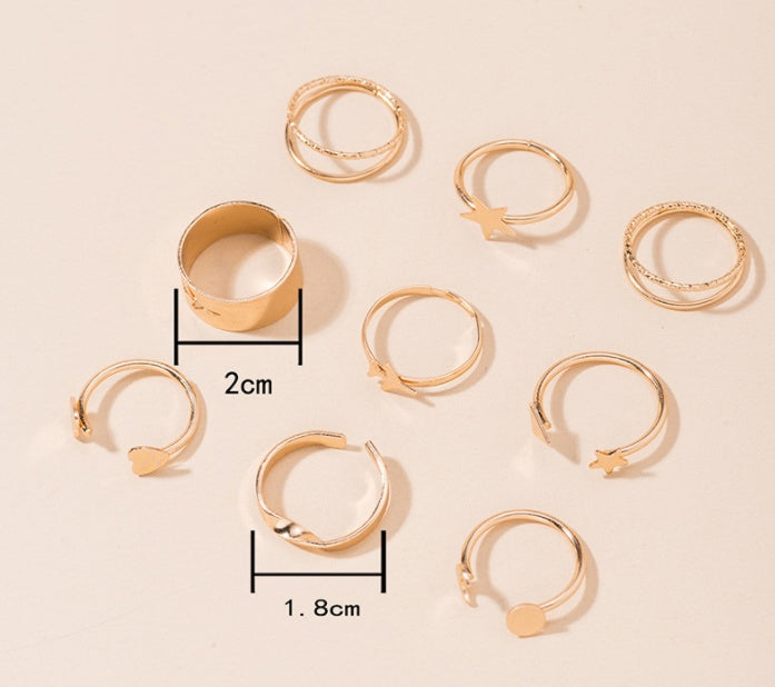 Womens Gold Plated Ring Geometric Metal Fashion Ring Electroplated Alloy Jewelry European American Design Gift Festival