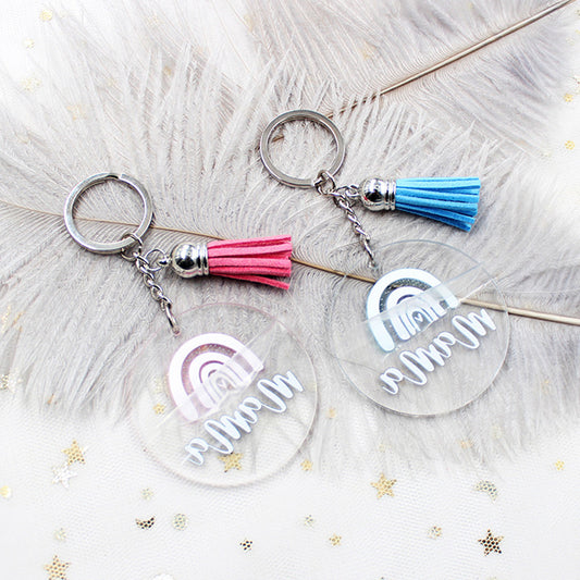 Battery Operated Glitter Keychain With Sparkling Acrylic Design And Durable Plastic Construction For Everyday Use