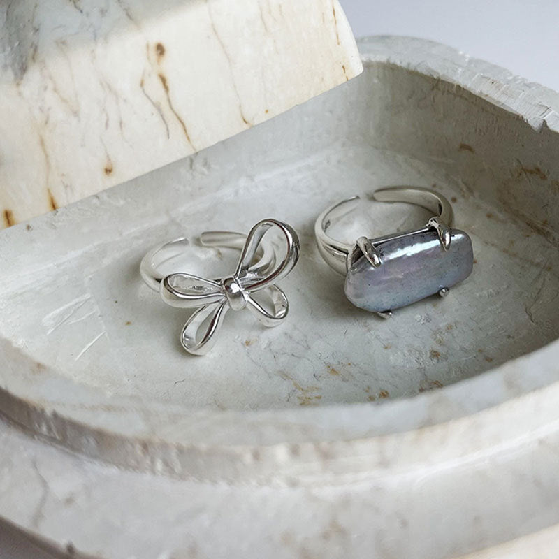 Copper Adjustable Open Ring With Bow Design For Women Elegant Jewelry Gift For Her Everyday Fashion For Everyday Style