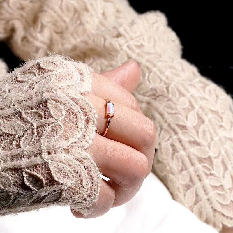 Adjustable Open Ring For Women And Men Copper Yellow Gold Retro Japanese Style Electroplated Jewelry Luxurious Piece