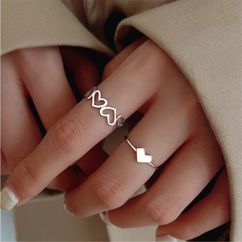 Womens Snake Ring Set Interfinger Zodiac Design Finish