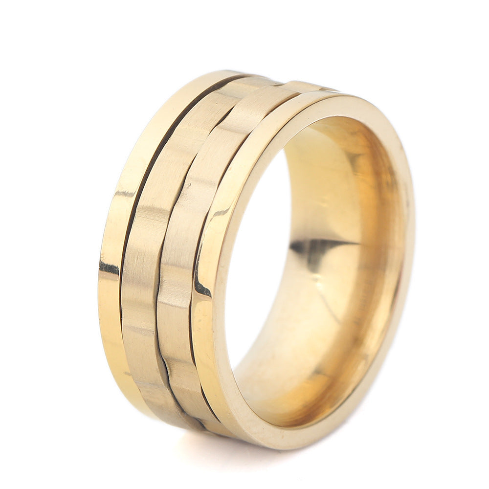 Rotatable Mens Titanium Stainless Steel Ring With Gold Or Silver Plating Simple Yet Stylish For Everyday Wear Daily