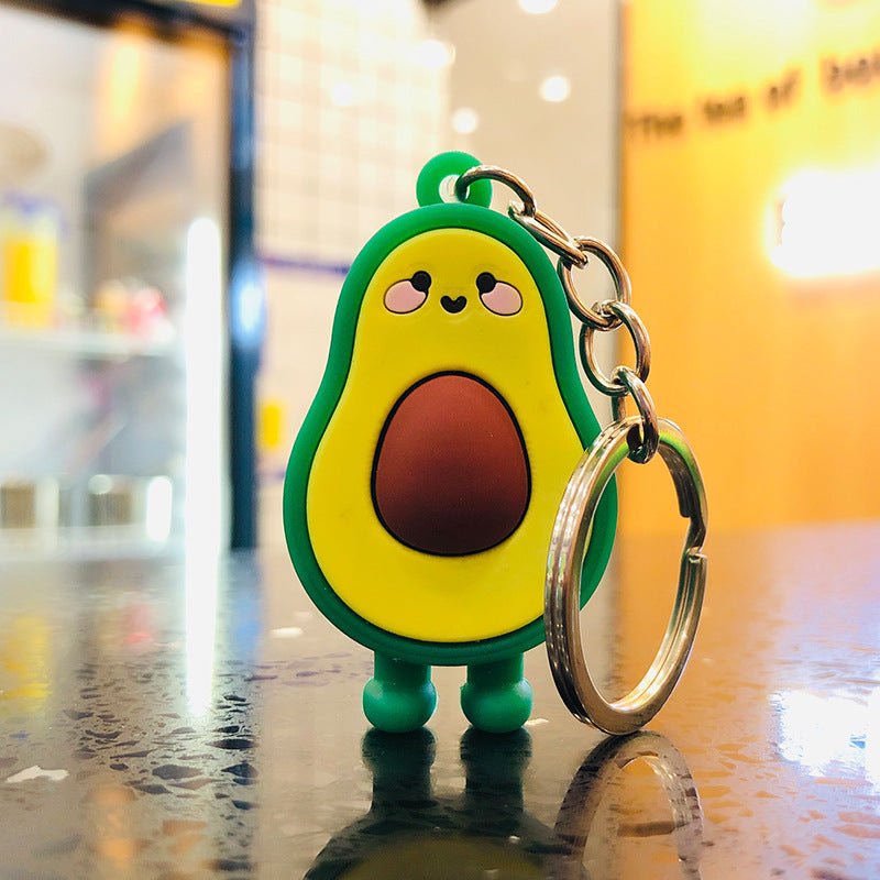 3D Cartoon Fruit Keychain Rubber Pendant Unisex Bag Charm Travel Souvenir Gifts For Keys Rubber Keychain x1 x1