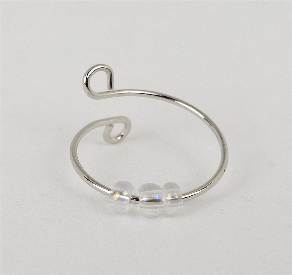 Rotating Anxiety Relief Ring Adjustable Fidget Band Geometric Alloy Electroplated Fashion Ring Cute Knuckle Ring