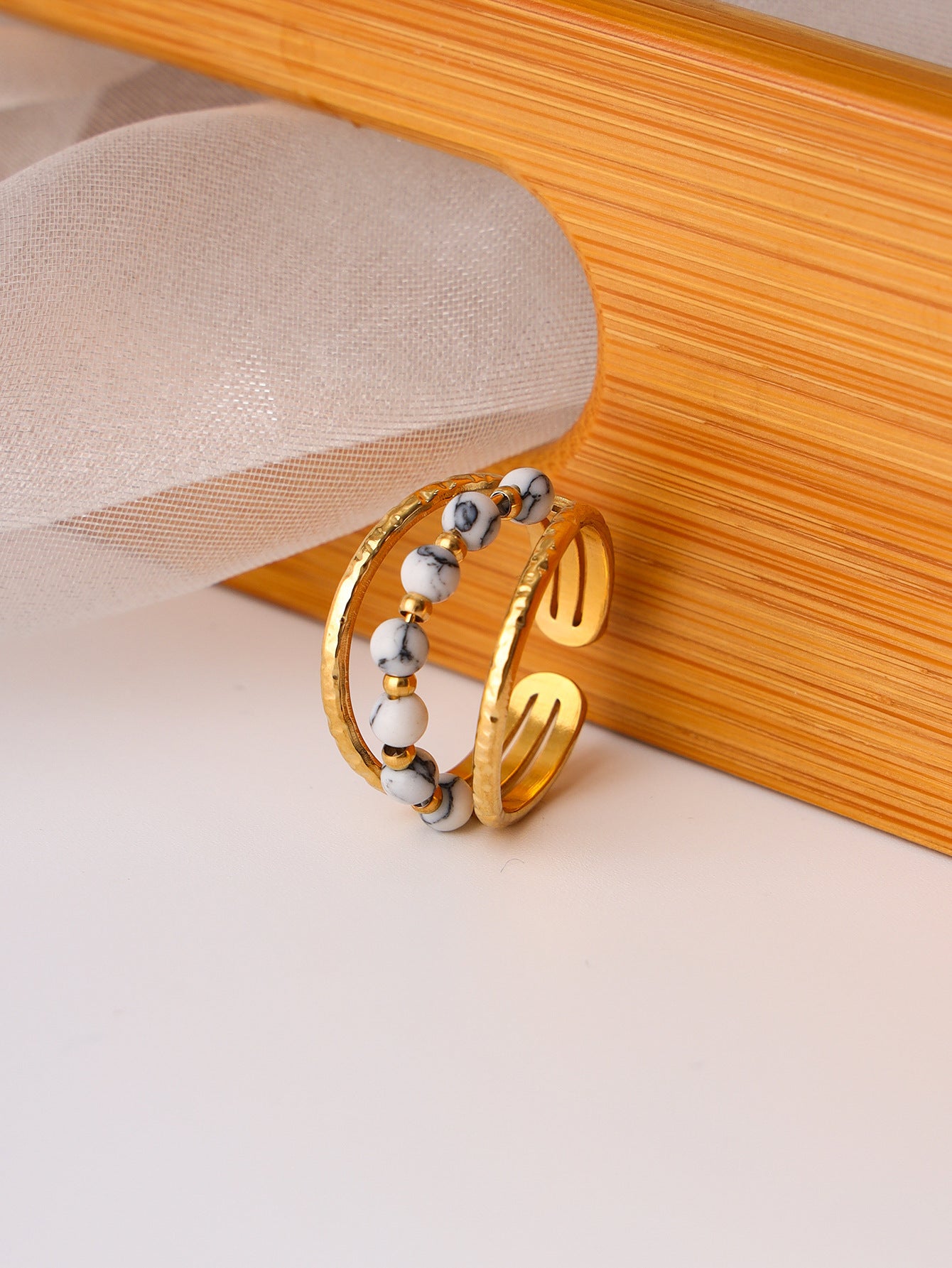 Antique Style Ring Special Interest Design Retro U Shape Stainless Steel Jewelry Wholesale Colorful Finish For Women