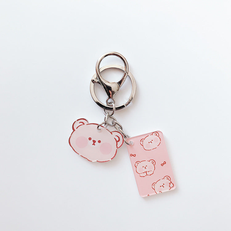 Earphone Protective Sleeve With Hanging Chain And Keychain Bear Dog Bunny Design Film Deluxe Style Fresh Style