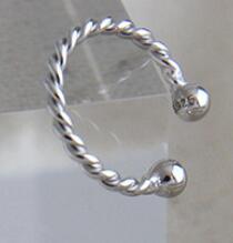 Sterling Silver Earbuckle Inside Minor Simple Twist Double Earrings For Everyday Wear Hypoallergenic Daily Wear