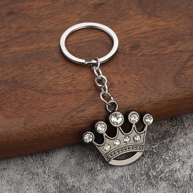 Zinc Alloy Crown Keychain Pendant Modern Car Keyring