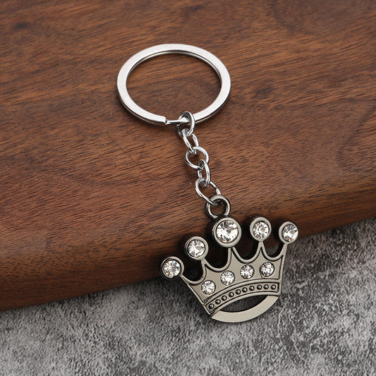 Zinc Alloy Crown Keychain Pendant Modern Car Keyring