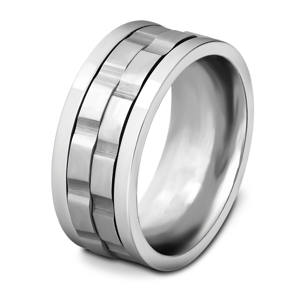 Rotatable Mens Titanium Stainless Steel Ring With Gold Or Silver Plating Simple Yet Stylish For Everyday Wear Daily