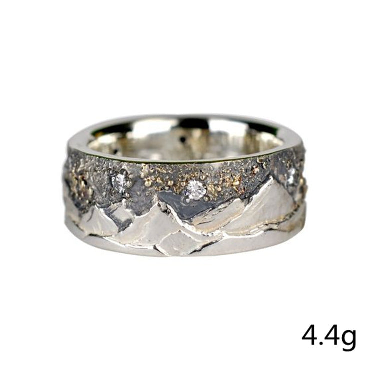 Unisex Geometric Ring Rhinestone Irregular Flat Ring Fashion Steel Jewelry Individually Packed Rings For Women