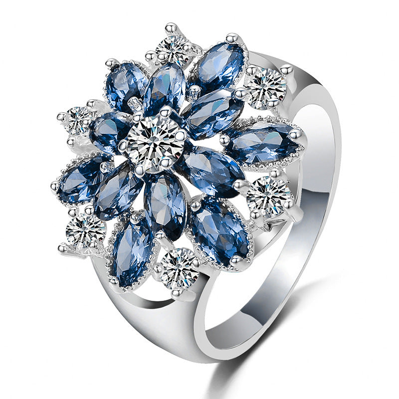 Women Zircon Ring With Micro Inlay Gemstones Elegant Hand Jewelry For Everyday Wear And Special Occasions Plus