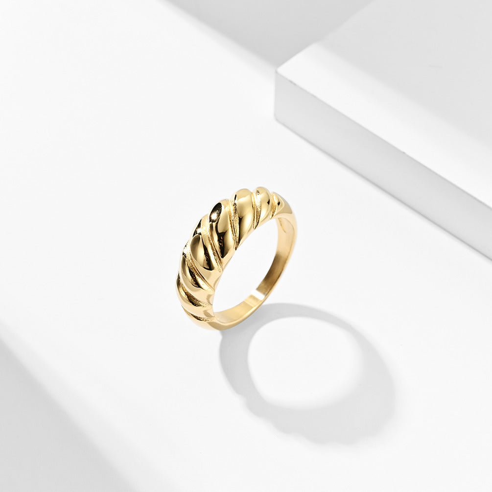 Stainless Steel Ring Fashionable Geometric Design Simple Style For Festivals Gift For All Everyday Wear For Me