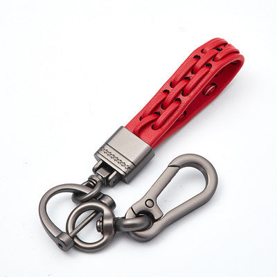 Keychain Car Accessory Gift Microfiber Leather Zinc Alloy Carabiner With Horseshoe Buckle And Screwdriver Kits