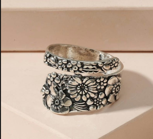 Geometric Silver Plated Copper Ring For Her Gift Pack Individually Packed European American Design Collection Jewelry