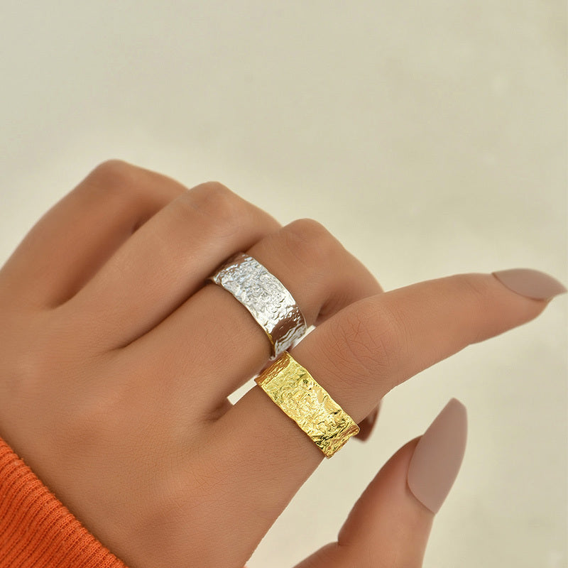 Womens Flower Ring Set Gold And Silver Electroplated Rings Floral Design Alloy Fashion Jewelry Elegant Look For Her