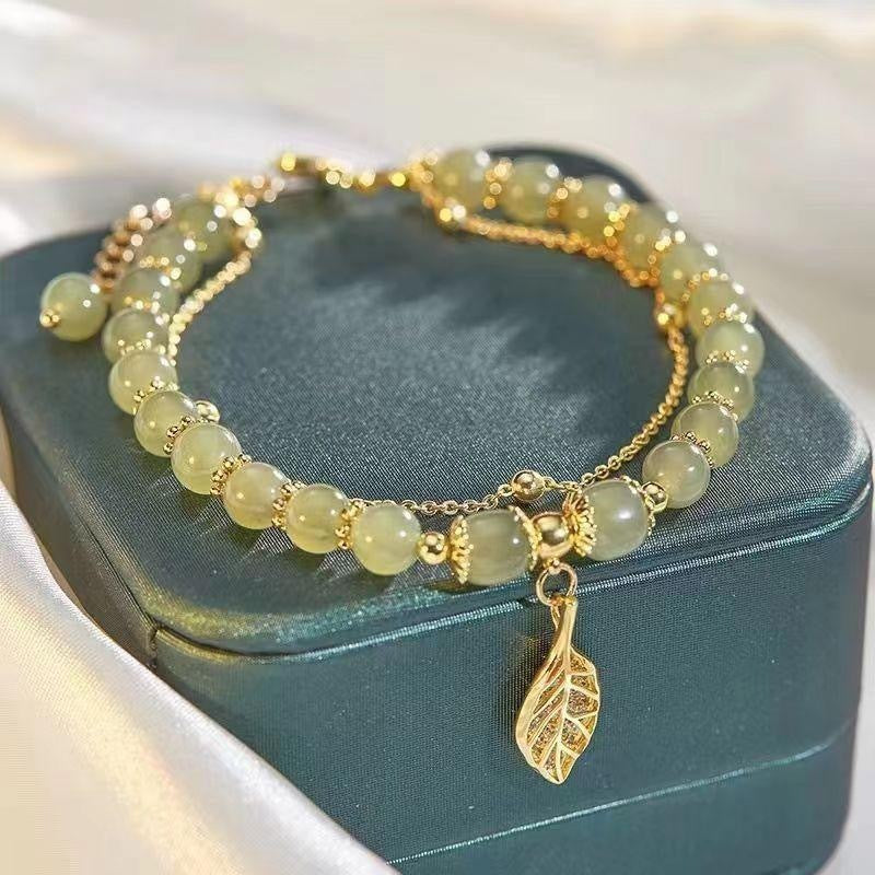 Unisex Alloy Bracelet With Fruit Flower Leaf Diamond And Star Shapes Electroplated Gold Jewelry For Daily Wear