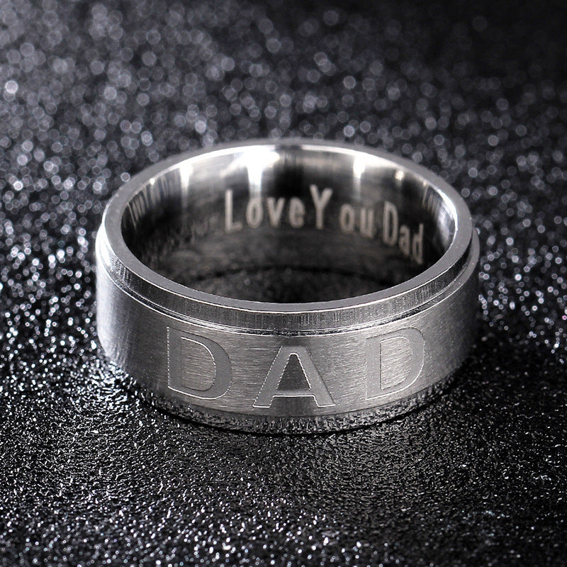 Mens Titanium Steel Ring For Travel Souvenir European Design With Baking Varnish Finish Durable Stainless Band Jewelry