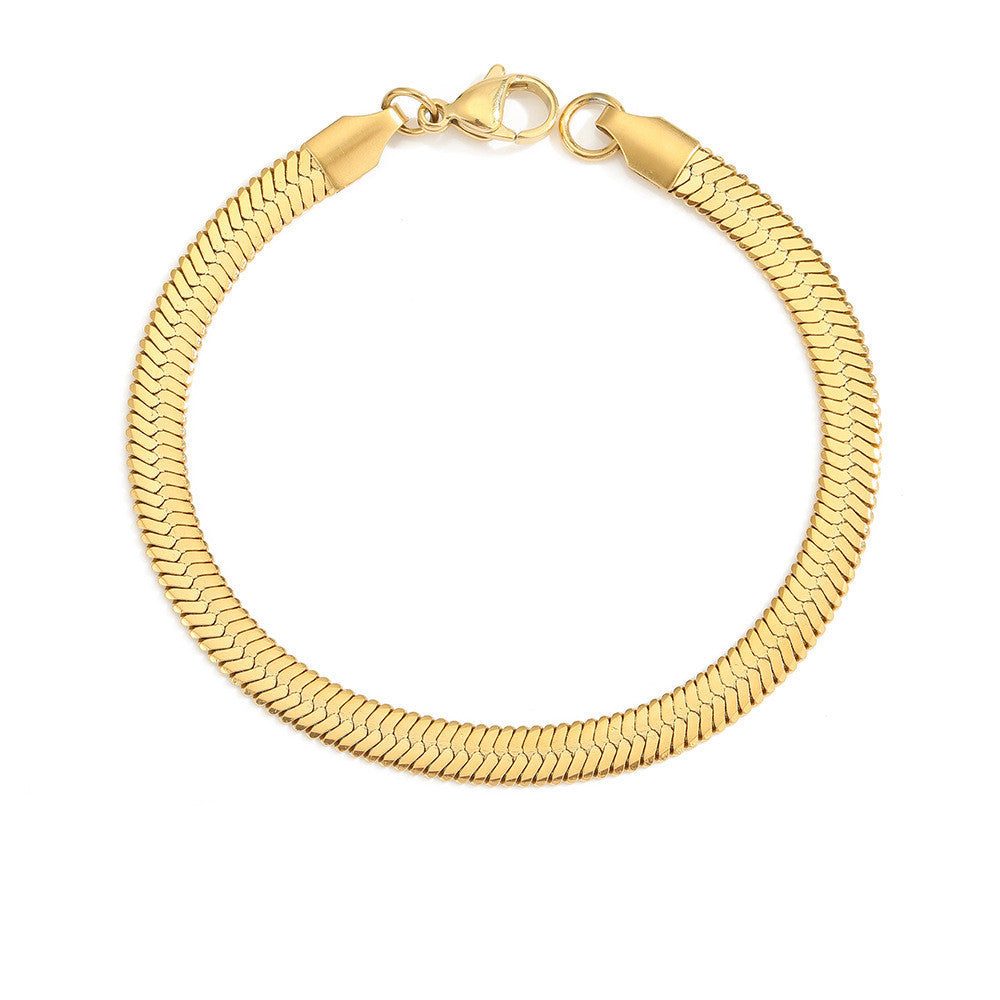 Gold Plated Stainless Steel Bracelet For Women Girls