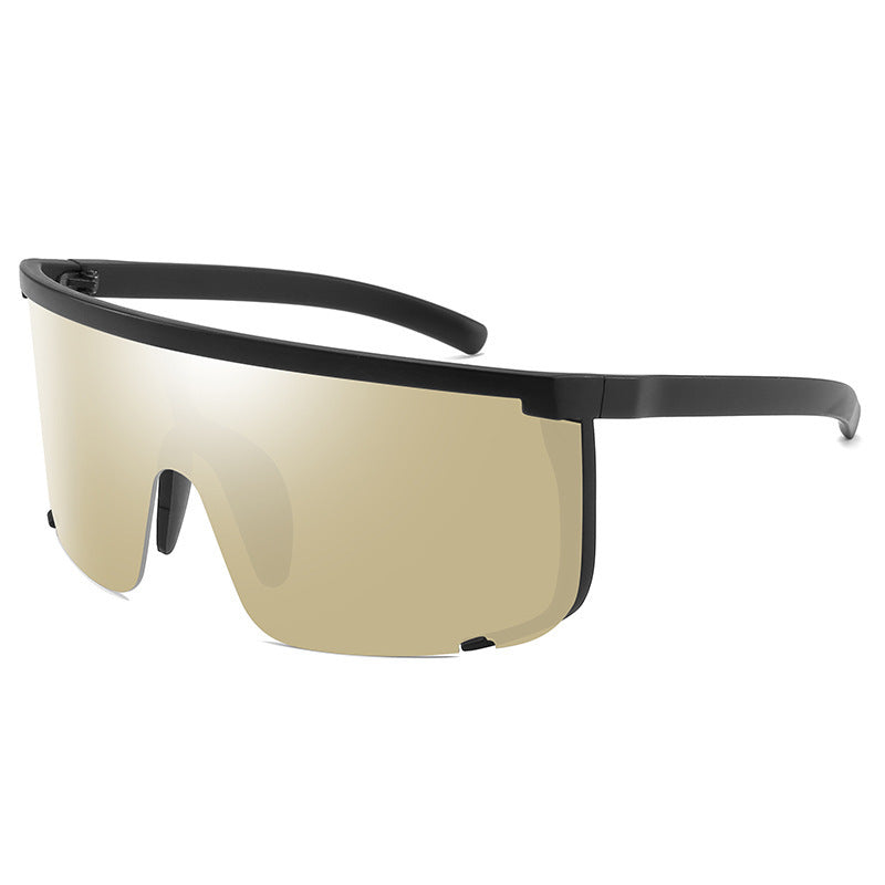 Sports Sunglasses Windproof Large Frame PC Lens Riding Glasses Motorcycle Semi Rimless Eye Protection Colorful