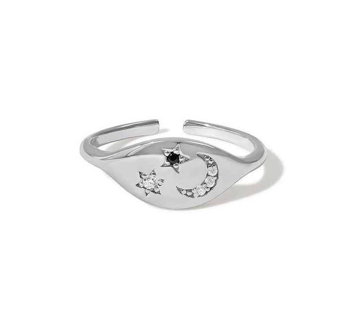 Womens Copper Ring With Zircon Flower Geometric Design Electroplated Fashion Jewelry Gift For Her Elegant Refined Shine