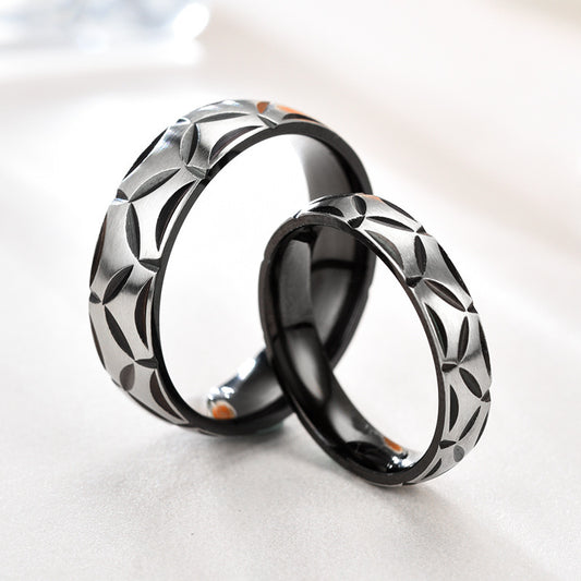 Diamond Shape Matte Stainless Steel Ring For Men And Women European American Fashion Jewelry Engagement Wedding Ring