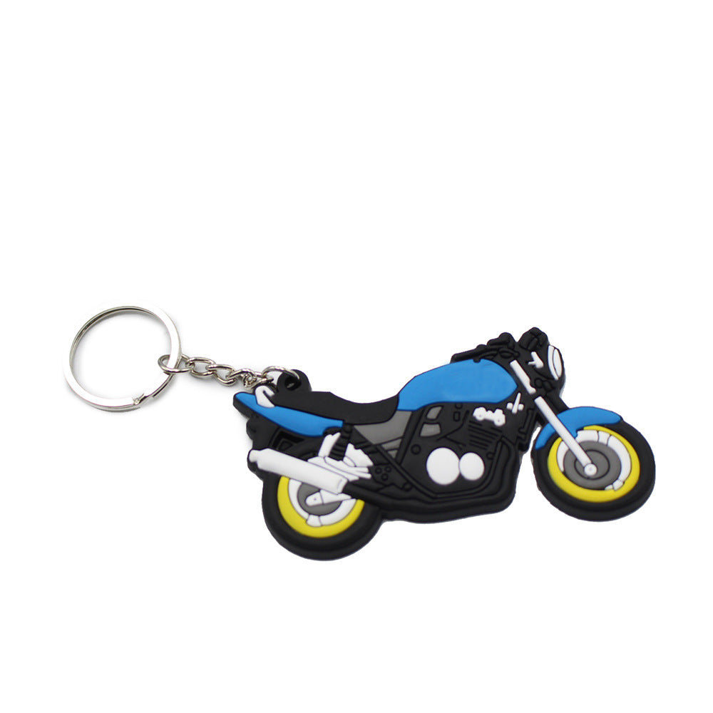 Motorcycle Keychain Soft Rubber Knight Pendant for Backpacks Luggage and Motorcycle Accessories for Daily Gear