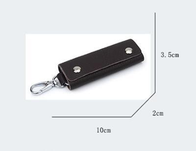 Mens Genuine Leather Key Case Retro First Layer Cowhide Durable Key Holder Secure Organizer For Door Use Everyday