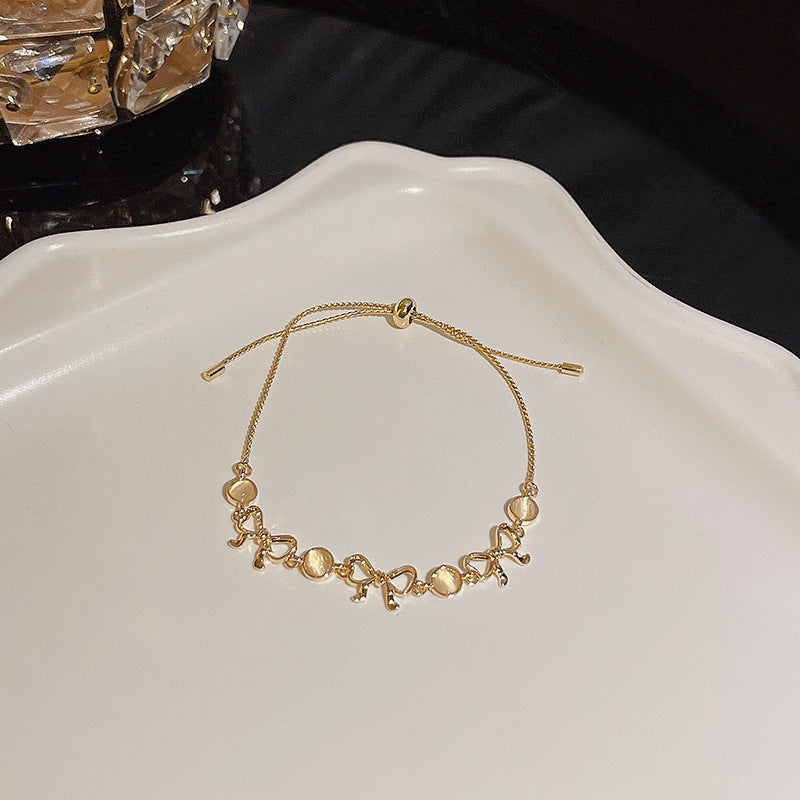 Womens Copper Bracelet With Zircon Flower Pearl Elegant Electroplated Bracelet Affordable Jewelry Gift For Her