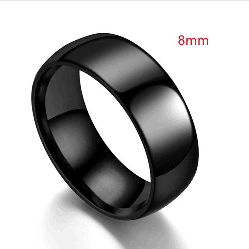 Unisex Stainless Steel Ring For Couples U Shaped Geometry Design Wedding Birthday Celebration Gift Widths 4mm 6mm 8mm